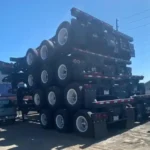 20 foot tri axle chassis trailers rear view.webp